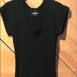 Long black knit sweater